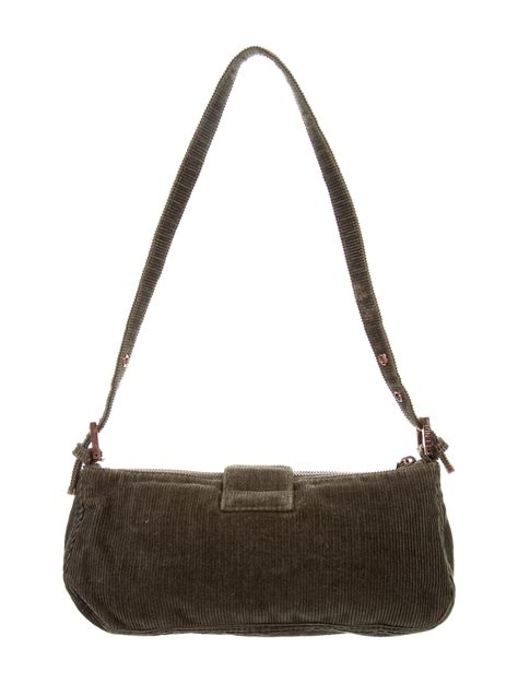 fendi corduroy shoulder bag|fendi bag with thick strap.